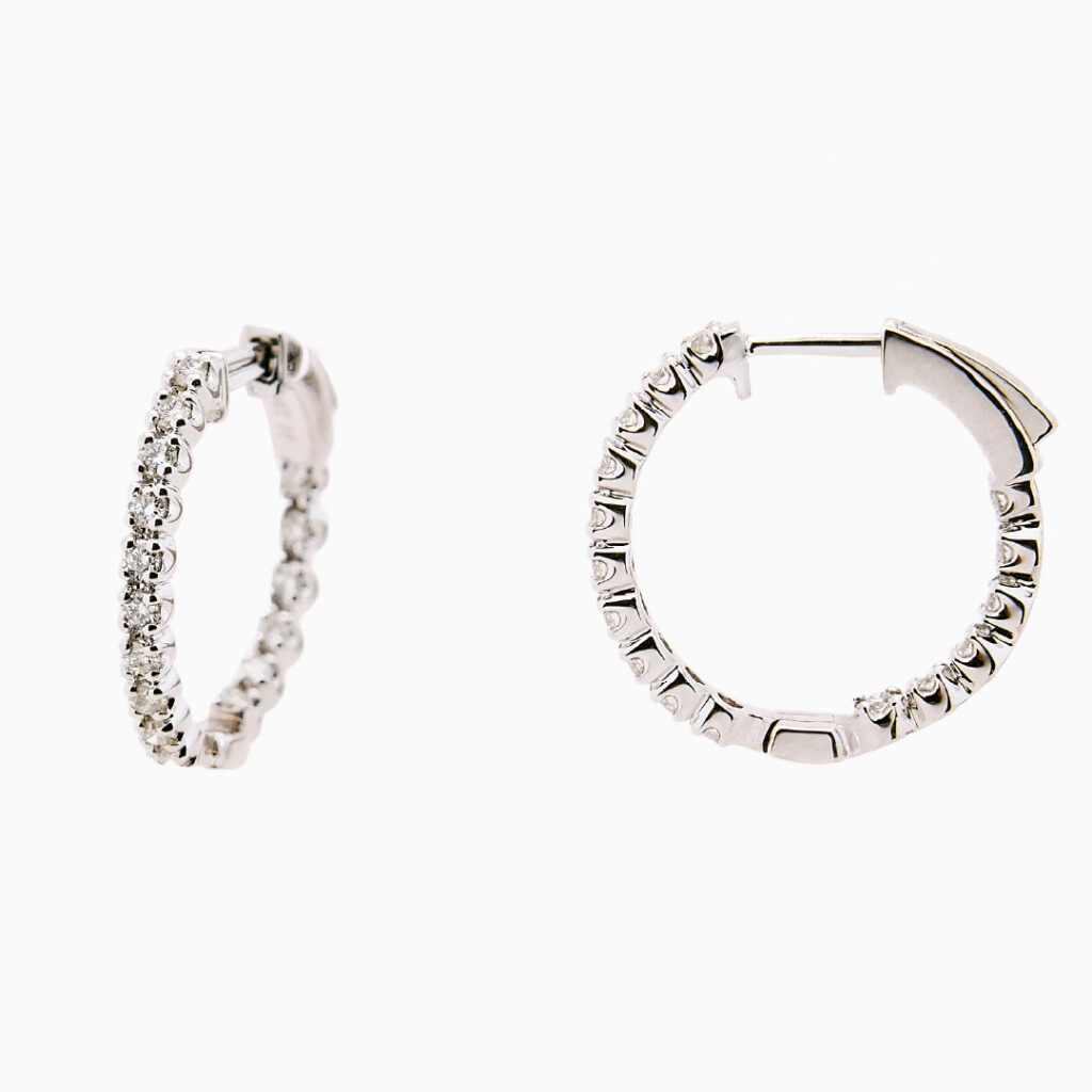 Small Diamond Hoops