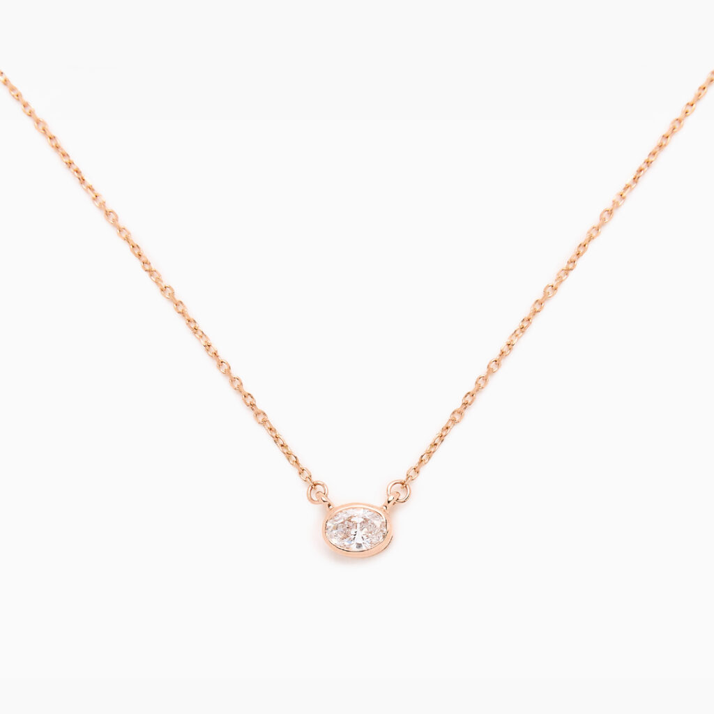 Mini Oval Bezel Necklace